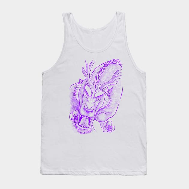 Dragon Of Legend Purple Version Tank Top by sketchbooksage